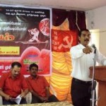 சிறப்புரையாற்றும் தோழர் சுதேசுக்குமார்.