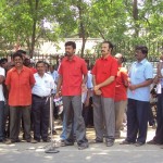 வாழ்த்துரையாற்றும் தோழர் வேல்முருகன் வெக் இந்தியா கிளைச்சங்க செயலாளர்