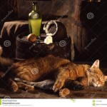 http://www.dreamstime.com/royalty-free-stock-image-red-cat-dried-fish-sour-cream-image11747306