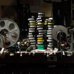 The editing table at the Avon Theater Film Center, Stamford, Conn.