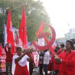 தடையை மீறி திருச்சி, தருமபுரி, புதுச்சேரியில் மே நாள் பேரணி