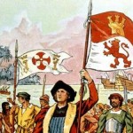 Columbus_holding_the_Spanish_flag_on_Hispaniola