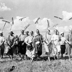 Women on collective farm near Moscow ca. 1941