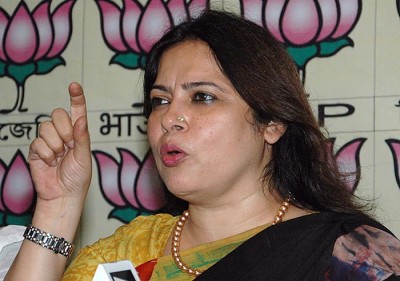 BJP (Bharatiya Janata Party) spokesperson Meenakshi Lekhi during a press conference in Kolkata on Oct.27, 2013. (Photo: IANS)