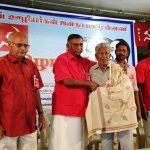 கெளரவிக்கப்படும் தோழர்.பொன்னுசாமி