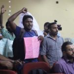 Madras University APSC staged a protest against BJP (1)