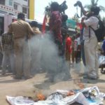 Trichy Raja effigy burn (10)