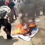 Trichy Raja effigy burn (4)