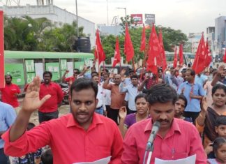 labour laws in india is destroyed by modi government ndlf protest