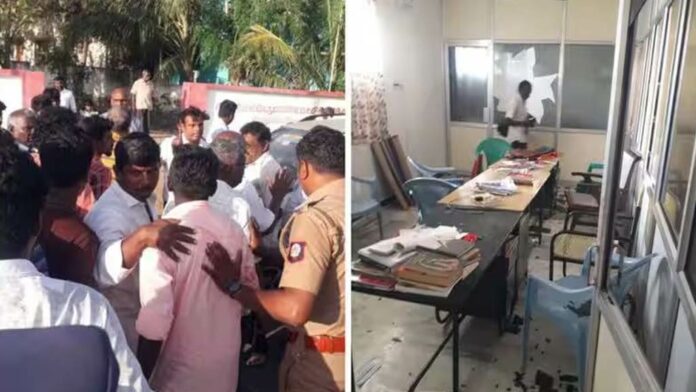 CPI(M)-office-attacked-in-Thirunelveli