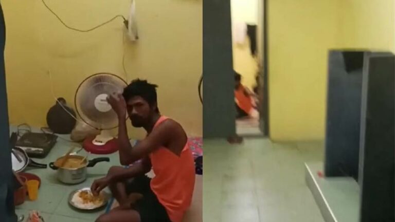 திருப்பூர்: கழிப்பறைக்குள் தங்கவைக்கப்பட்ட வடமாநில தொழிலாளர்கள்!