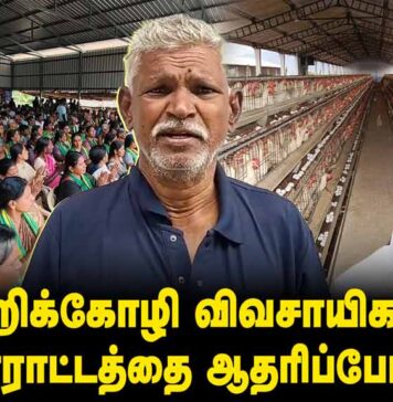 கறிக்கோழி விவசாயிகள் போராட்டத்தை ஆதரிப்போம்! | தோழர் சிவகாமு