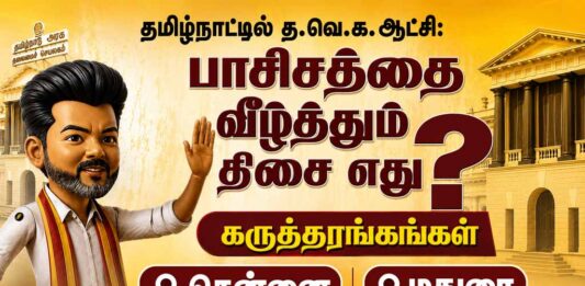 தமிழ்நாட்டில் த.வெ.க. ஆட்சி: பாசிசத்தை வீழ்த்தும் திசை எது? | கருத்தரங்கங்கள் | சென்னை, மதுரை