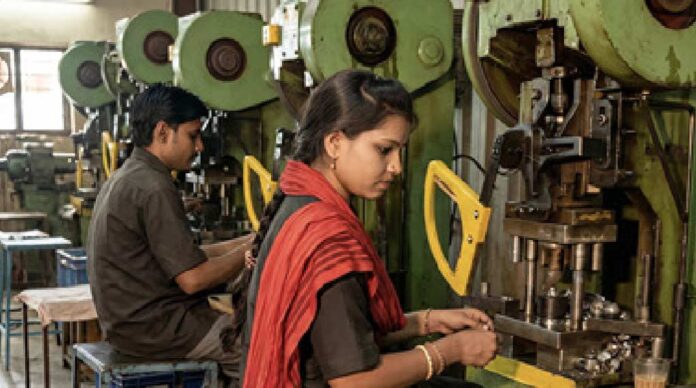 Workers-at-an-automotive-parts-factory
