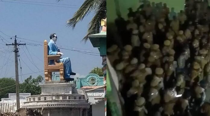 சேலம்: கெங்கவல்லி ஒன்றியம் ஒதியத்தூரில் அம்பேத்கர் சிலை திறப்பதைத் தடுக்கும் சாதிவெறியர்கள்