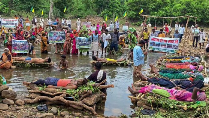 tribal-protest-against-Ken-Betwa-river-link-project